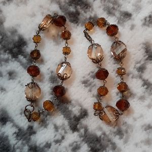 2 bracelets, glass, artist made.